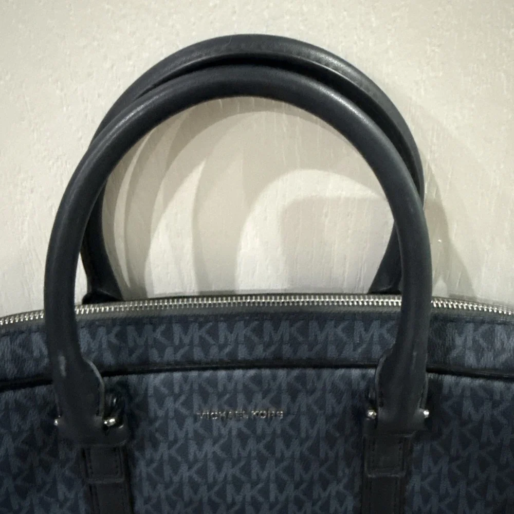 Michael Kors Hudson Logo Double Gusset Briefcase‎ Carry Laptop Bag Reg $425